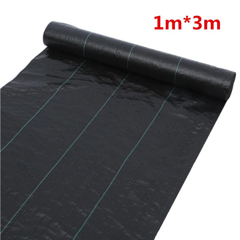 Panno agricolo anti erba tessuto di plastica nero per pacciamatura spessore giardino diserbo tessuto di controllo panno di diserbo degradabile: 1m X 3m