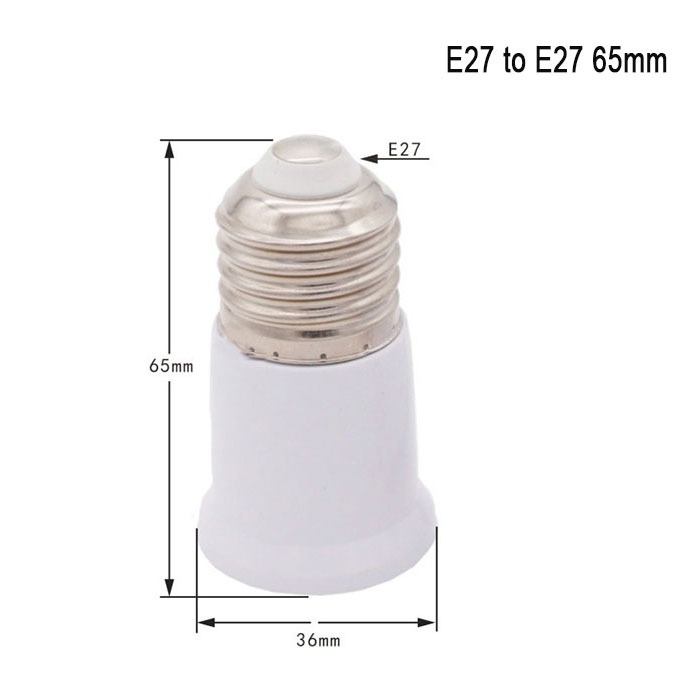 E27 E26 Sockel Verlängerung E27 auf E27 Standard Mittel Base Lampenverlängerung Sockel Schraube Lampenfassung Adapter: Beige / BA15d