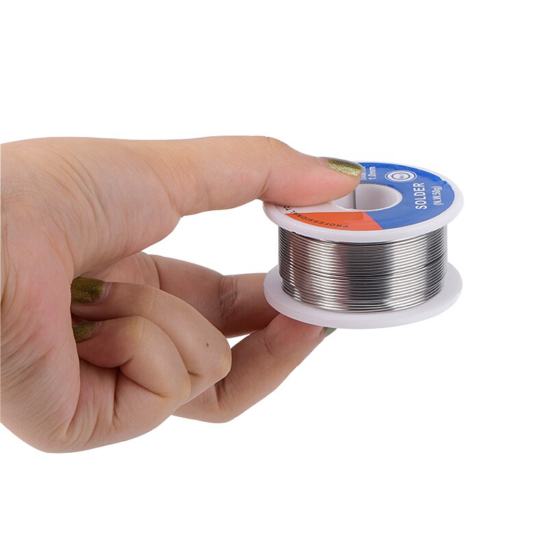 Jcd 50g soldeerdraad rol 0.6/0.8/1.0/1.2/1.5 mm 60/40 vloeimiddel 2.0% 45ft tin lood tin draad gesmolten hars kern soldeer soldeerdraad