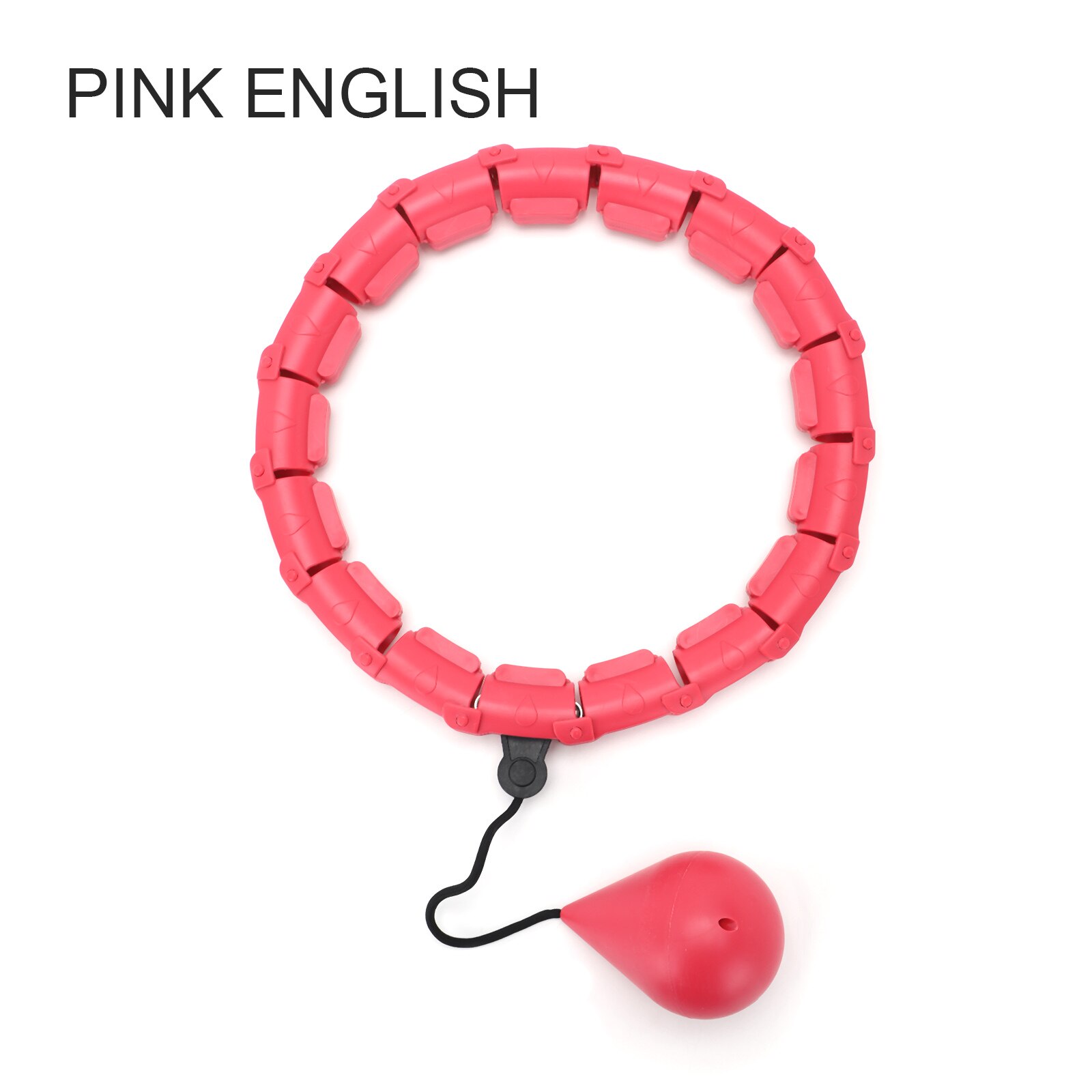 Anillo deportivo ajustable para hombre y mujer, Círculo de masaje de Fitness desmontable para perder peso, equipo para entrenamiento en gimnasio en casa: Rosa