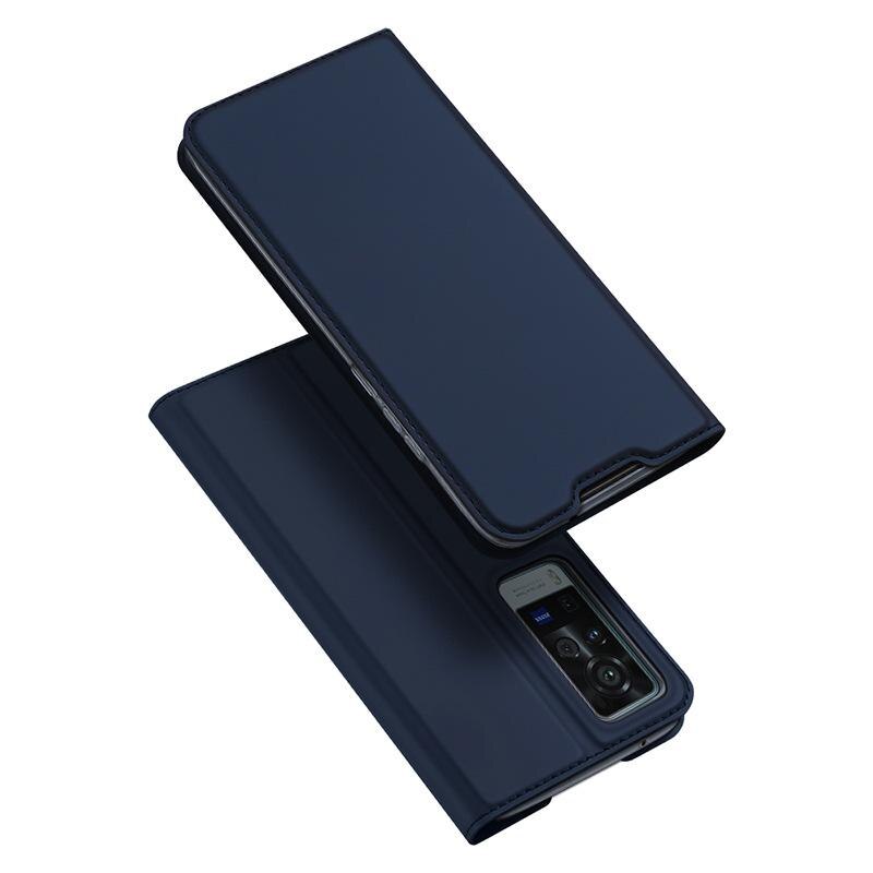 Originele Dux Ducis Pu Leather Case Luxe Dunne Flip Wallet Card Case Cover Voor Vivo X60 Pro 5G Telefoon gevallen: Blauw / For Vivo X60 Pro