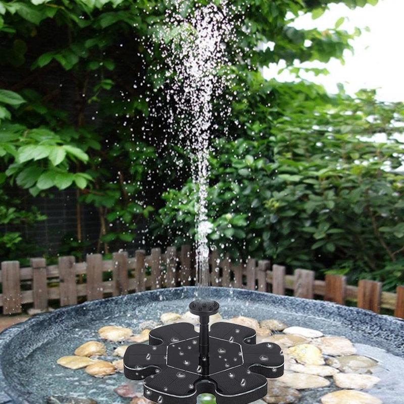 Mini Solar Powered Fountain Garden Pool Pond Solar Panel Floating Fountain Garden Decoration Water Fountain
