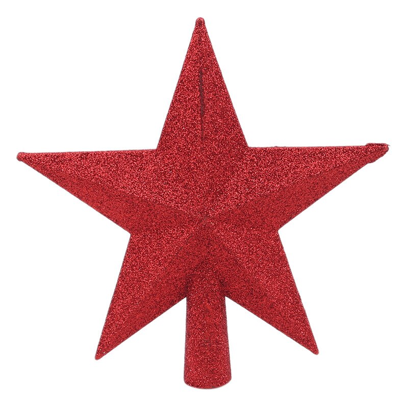 15 cm 5 vinkel plast juletræ top stjerne fem-spids stjerne vedhæng juletræ toppers til jul fest dekoration: Rød 20cm