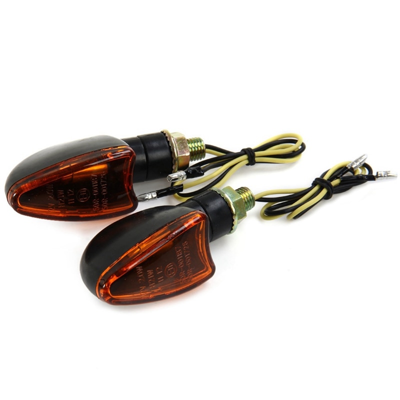 2 stuks/paar universele motorfiets led richtingaanwijzers lamp motorfiets knipperlichten gloeilamp