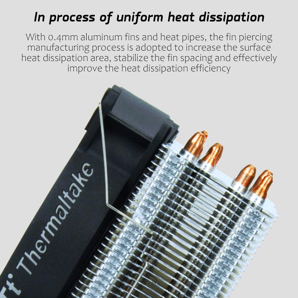 UX200 ARGB Beleuchtung CPU Kühler Regenbogen CPU Kühler Ultra Ruhig hoch Geschwindigkeit Aluminium RGB Fan Unterstützung bin4