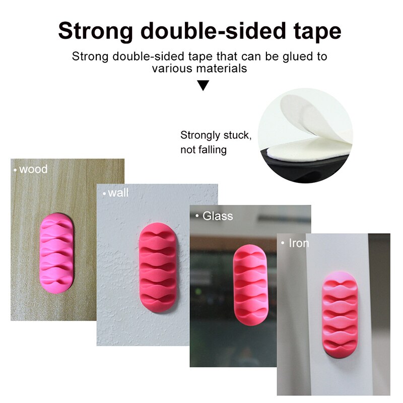 Ihuigol siliconen usb-kabelorganizer met 7 gaten, opwindbare draden, kabelbeheer voor hoofdtelefoon, muis, toetsenbord in thuiskantoor, auto