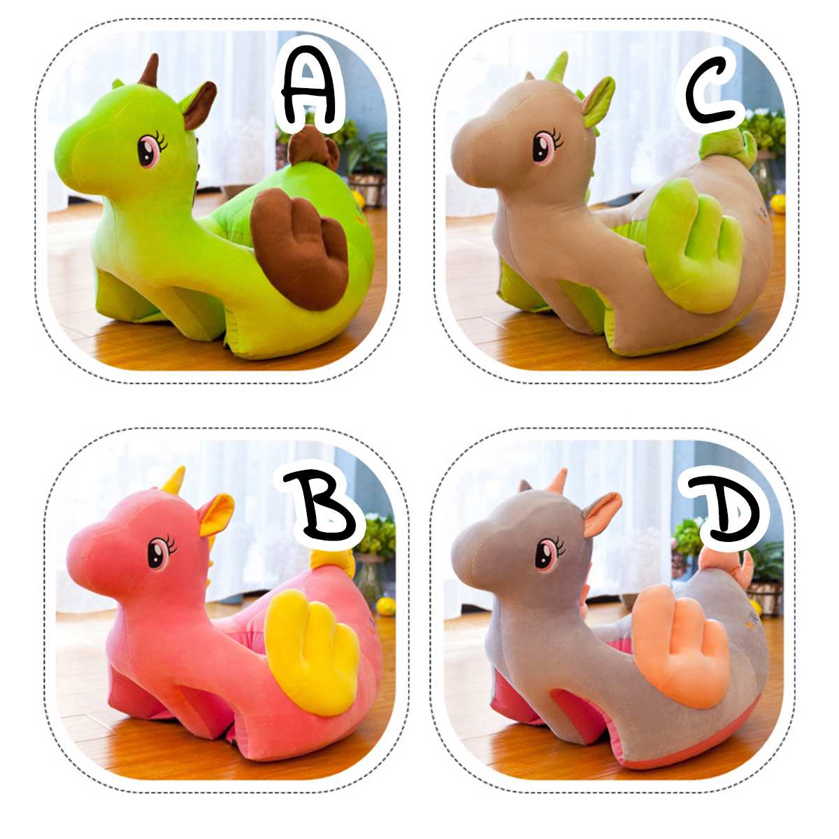 Bolsa PUF bebé asientos sofá tapa soporte infantil aprendizaje que Silla de felpa silla para alimentar la piel para niño nido Puff No relleno