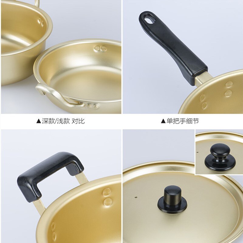 Pot à nouilles Ramen coréen en aluminium avec couvercle, pour le lait, les œufs, ustensile de cuisine à chauffage rapide