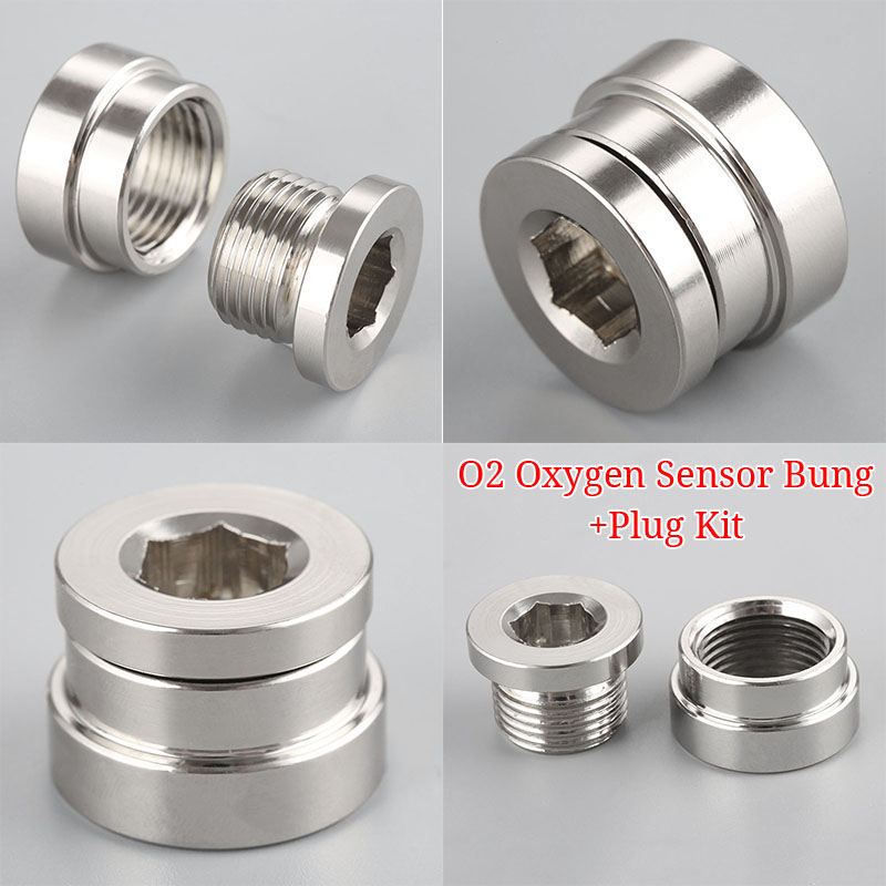 Bung O2 Oxygen Sensor Bolt Oxygen Hexagon M18x1.5 Parts Accessories 2pcs