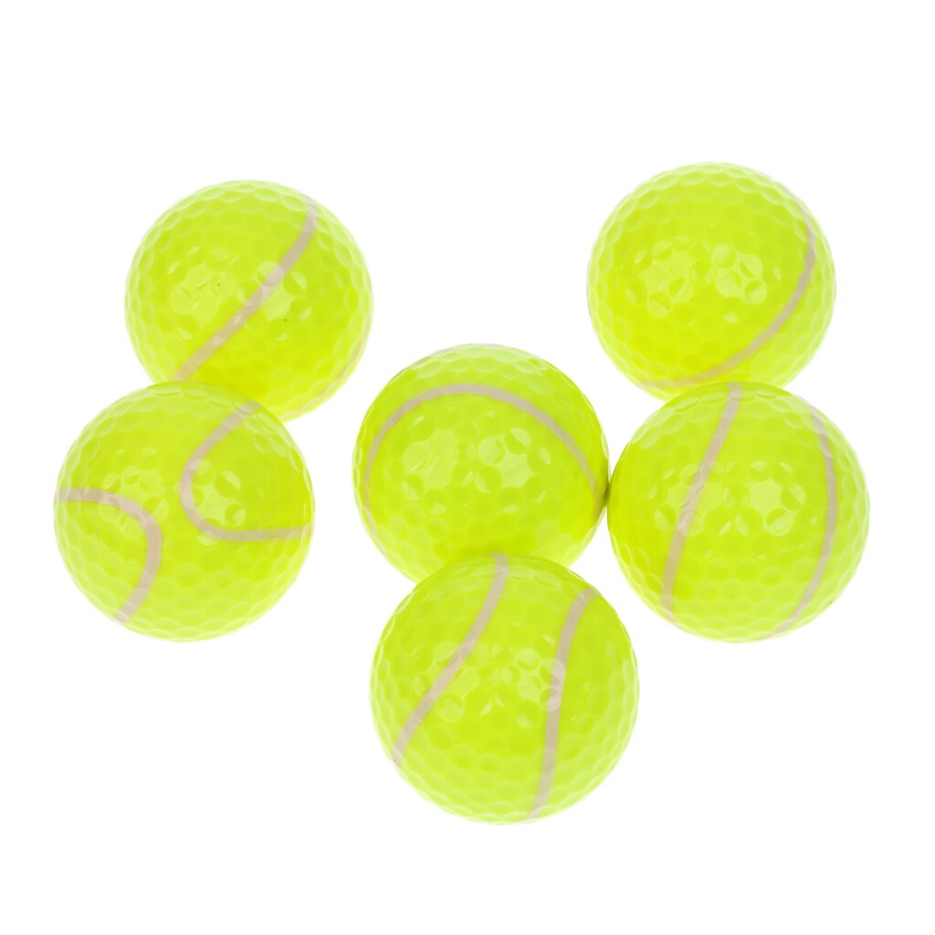 6 Pieces/Set Sport Balls Pattern Novelty Golf Balls Practice Balls Golf Accessories Golfer
