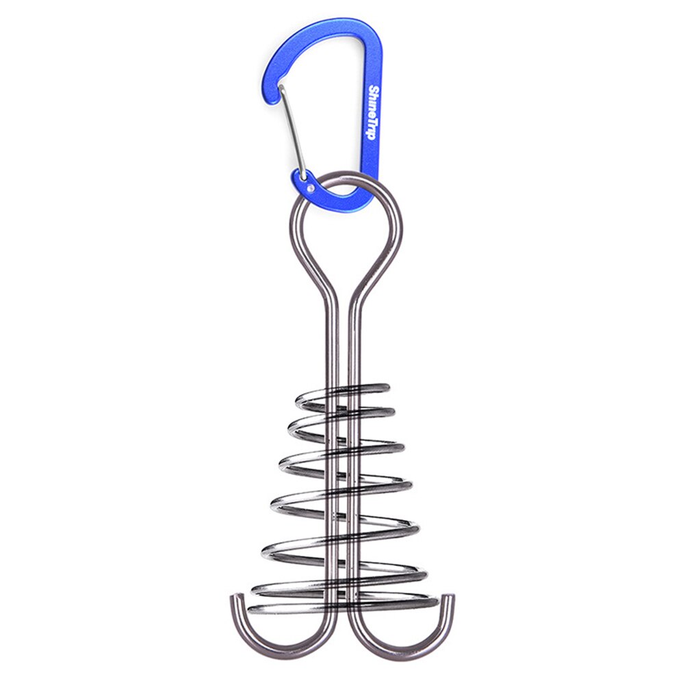 Tienda o toldo a prueba de viento para uso en exteriores, 10 Uds., gancho fijo, hebilla, Tablón, clavos de primavera, gancho fijo, hebilla, accesorios de Camping: Blue 1pc
