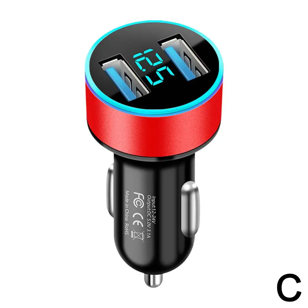 Divisor de enchufe de encendedor de cigarrillos para IPhone 14 IPad K7X0 cargador de coche rápido USB Dual PD QC3.0 adaptador de carga rápida para coche: Oro
