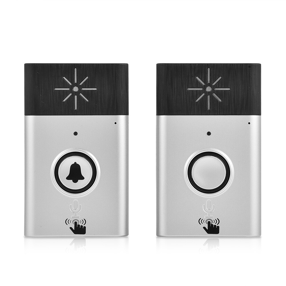 Mini Wireless Doorbell Dual Way Voice Intercom Doorbells 2.4GHz Intercom Doorbell With Mic And Speaker Interphone System​​