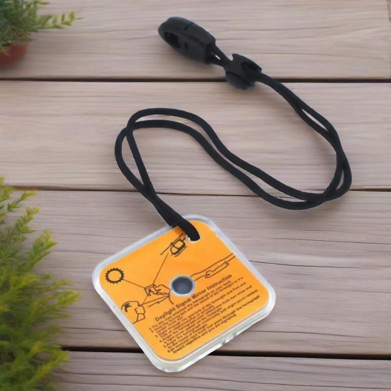 Espejo de señal de supervivencia: reflector de luz solar para senderismo, camping, emergencias, primeros auxilios. 1 unidad: Default Title
