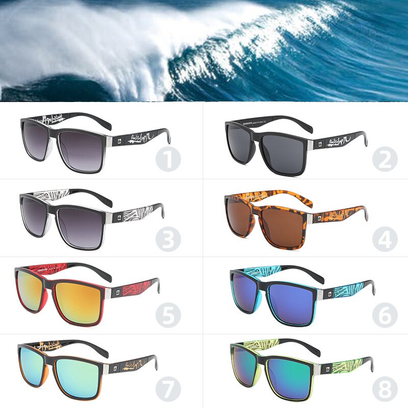 QS056 Klassieke Sport Zonnebril Mannen Vrouwen Strand Vissen Zonnebril Populaire Vierkante Glazen UV400