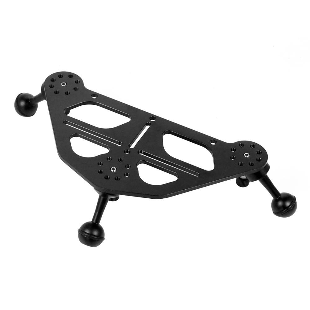 Upgrade Diving Tray Video Triangular Stabilizer Gimbal Tray Rig Bracket Mount for Underwater Light Stand DSLR Camera Tripod Base
