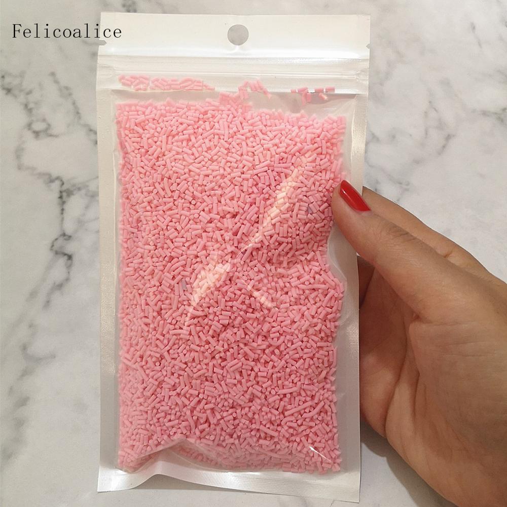 100 G/zak Licht Kleuren Slime Klei Nep Candy Sweets Suiker Strooi Decoratie Voor Nep Taart Dessert Voedsel Deeltjes Filler Speelgoed: 100g pink