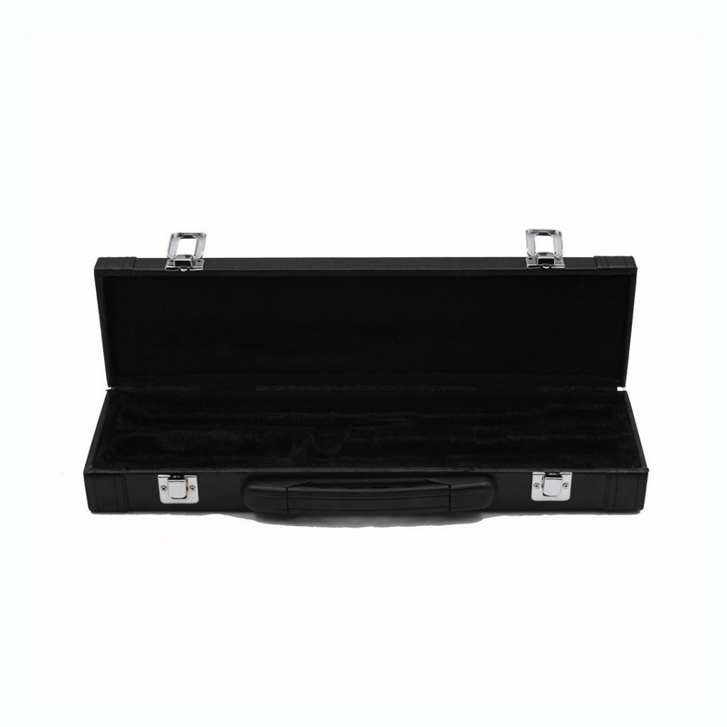 Luxury Hard Case Synthetic Leather Piccolo Case Flute Box With Handle - Black