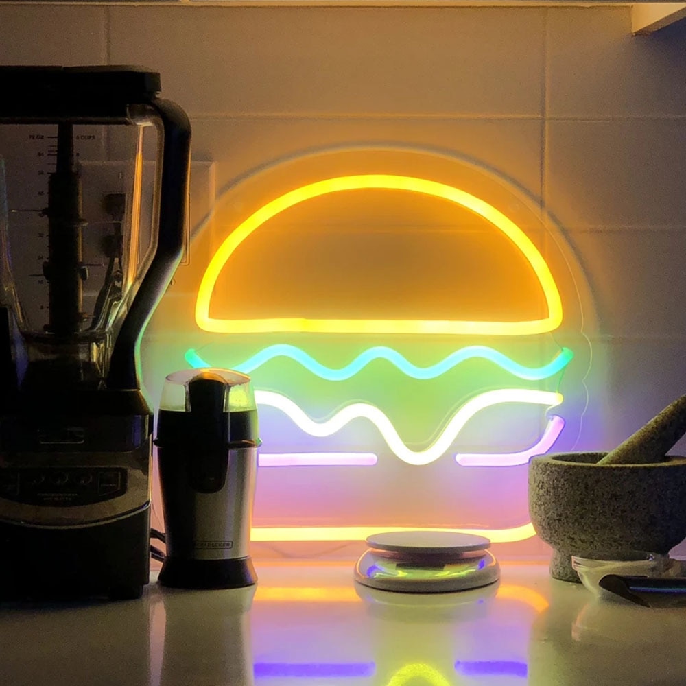 Neon Sign Alien Peach Shaped Wall Hanging Lights for Home Children's Room Ice Cream Night Lamps Xmas Party Art Decor