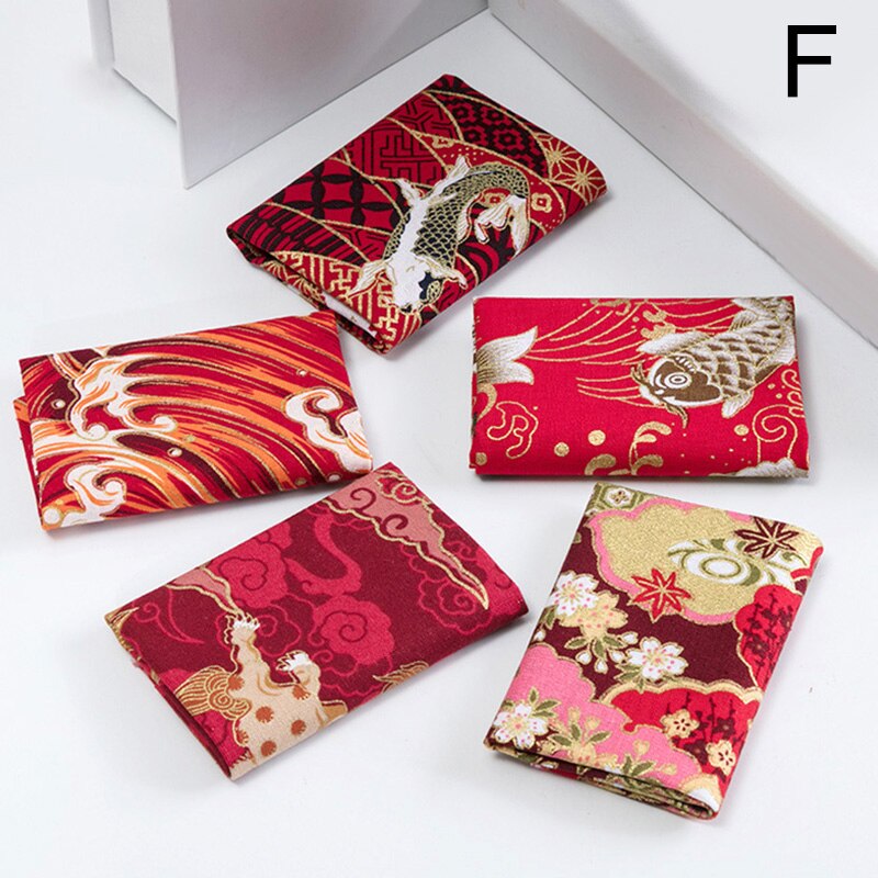 5 pçs estilo japonês tecido de pano algodão retalhos bebê acolchoado roupa costura artesanato diy material bordado acessório: F