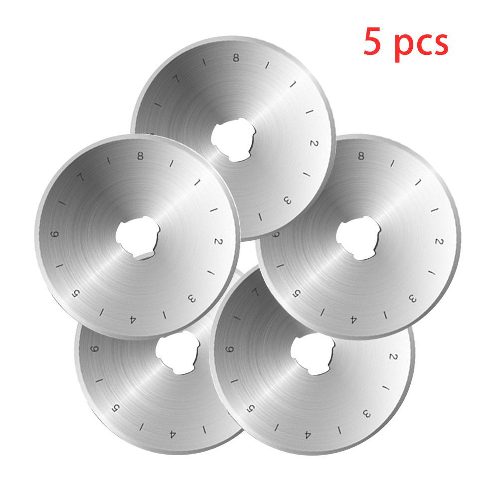 5 Stks/set 2 Stks/set 45 Mm Rotary Cutter 45 Mm Stof Papier Circular Cut Blade Patchwork Lederen Gereedschap Craft Cutter accessoires: 5 pcs