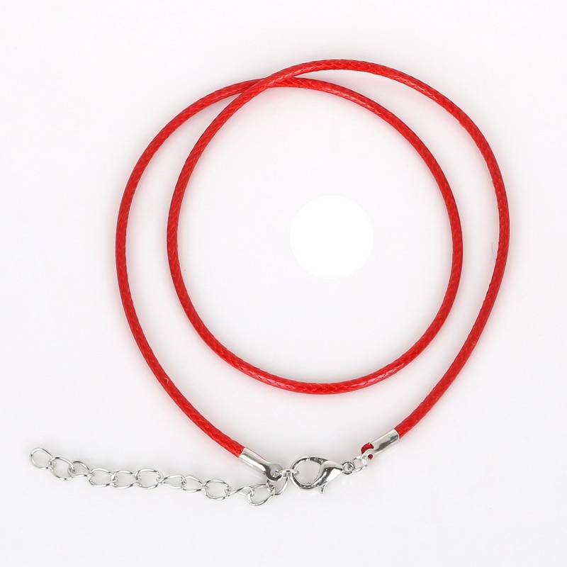 10 sztuk/partia 2MM średnica woskowany przewód nylonowy skórzany regulowany pleciona lina naszyjnik i bransoletki Charms ustalenia karabińczyk...