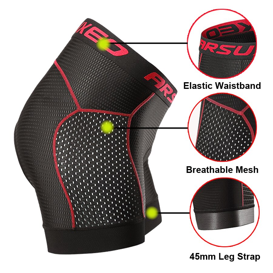 NEWBOLER Men's Cycling Shorts GEL Pad Breathable Mesh Cycling Underwear Shockproof Bicycle Underpant MTB Road Bike Riding Shorts