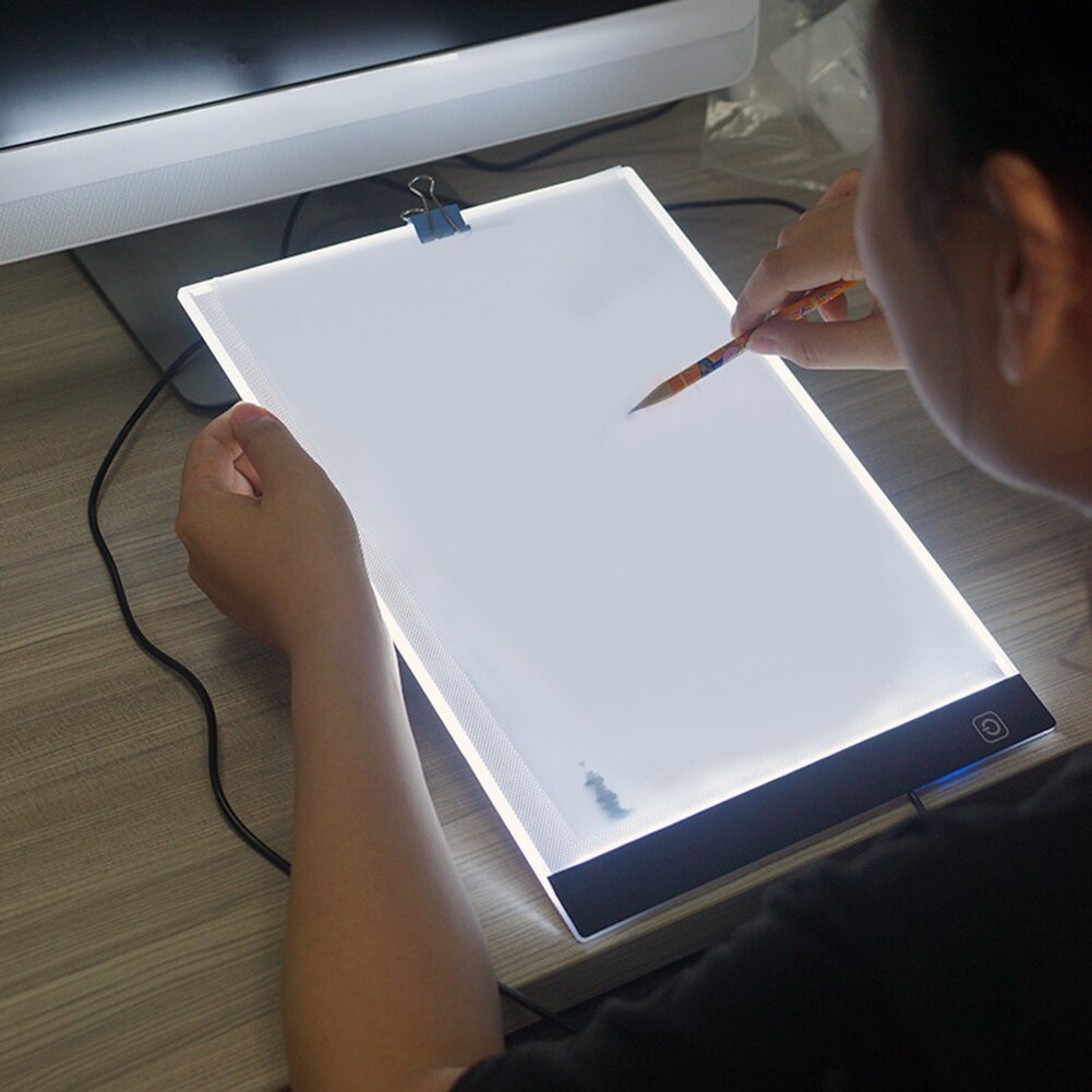 A4 Dimmable USB LED Drawing Board Copy Tracing Stencil Display Digital Tablet