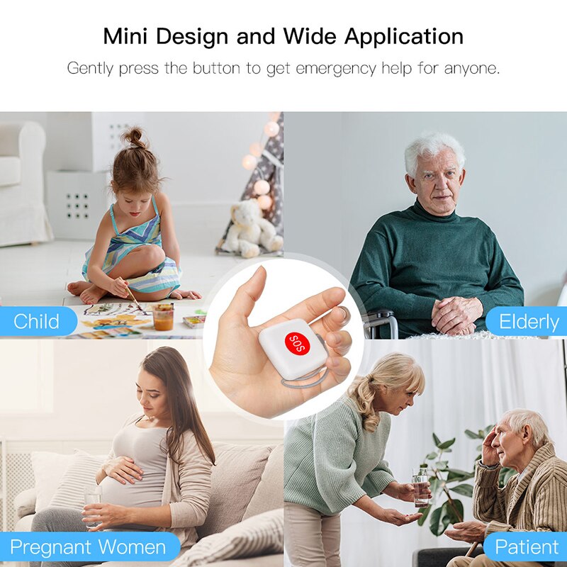 Tuya zigbee sos knap sensor alarm ældre alarm vandtæt nød panik knap tuya smart life app fjernbetjening