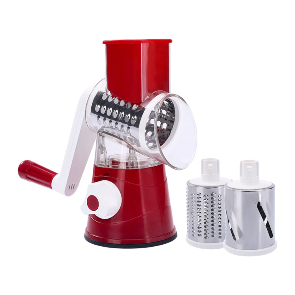Outils de cuisine pour la maison, économie de main-d'œuvre, râpe manuelle multifonctionnelle, trancheuse, râpe à fromage, coupe-fruits, légumes, viande, manuel: Rouge