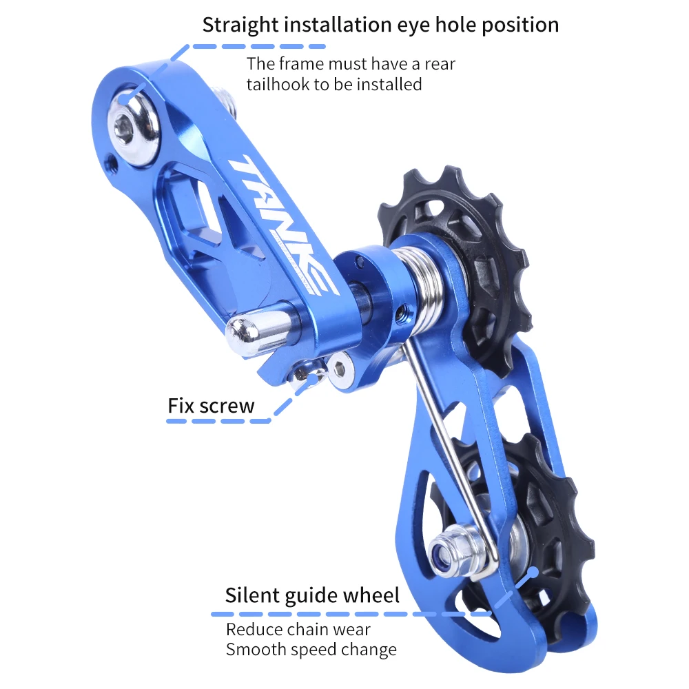 TANKE MTB Schmutz springen Single Geschwindigkeit Mountainbike Kettenspanner XC DJ bin DH Kettenführung Fahrradzubehör CNC-Bearbeitungsscheibe