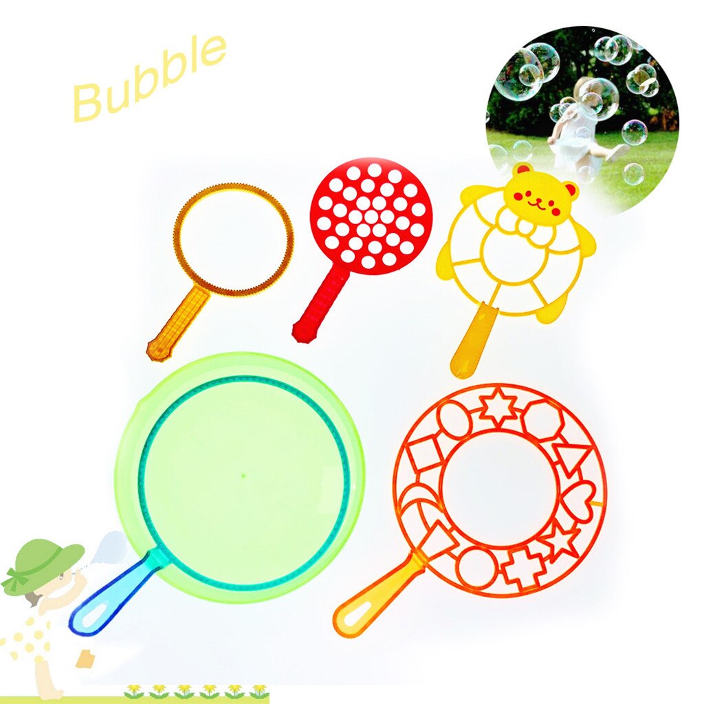 6pcs/set Water Blowing Toys Bubble Soap Bubble Wand Set Outdoor Kid Toys Parent-child Exchange Interactive Toy Giant Bubble Blow