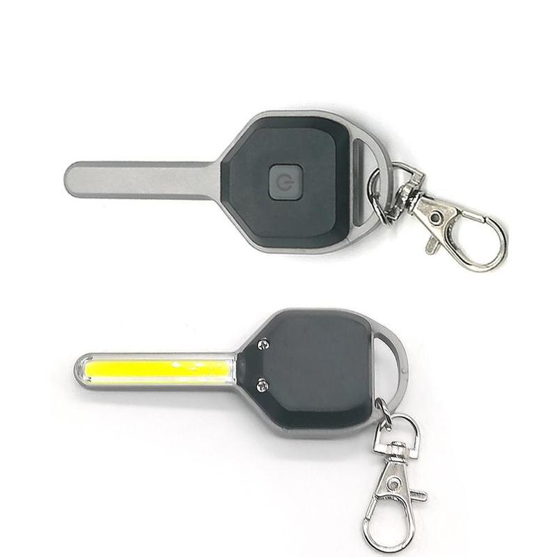 LED Light Keychain Key Shape High Brightness Battery Night Lighting Carabiner Flashlight Door T1W6