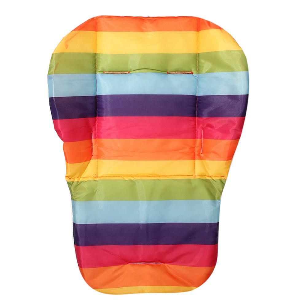 Doppelseitige Regenbogen Wasserdichte Baby Kinderwagen Sitzkissen Bunte Weiche Matratzen Wagen Sitz Pad Kinderwagen matt Zubehör
