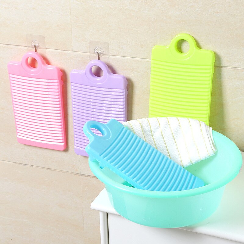 Mini Tabla de lavar de plástico antideslizante para el hogar, tabla de frotar de mano, gruesa, Tabla de lavar a Color