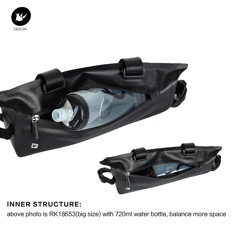 Rhinowalk Bike Front Tube Bag Waterproof Bike Frame Bag Black MTB Pannier Packing Pouch Cycling Accessories