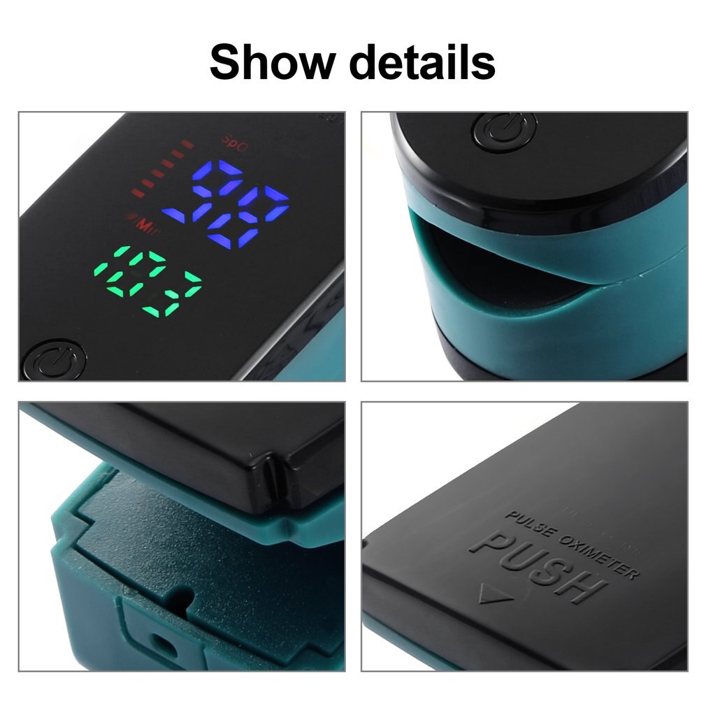 Oximeter Monochrome Digital Pulse Oximeter Saturation Monitors Portable Oxygen Sensor Home Clip Fingertip Oximeter Meter