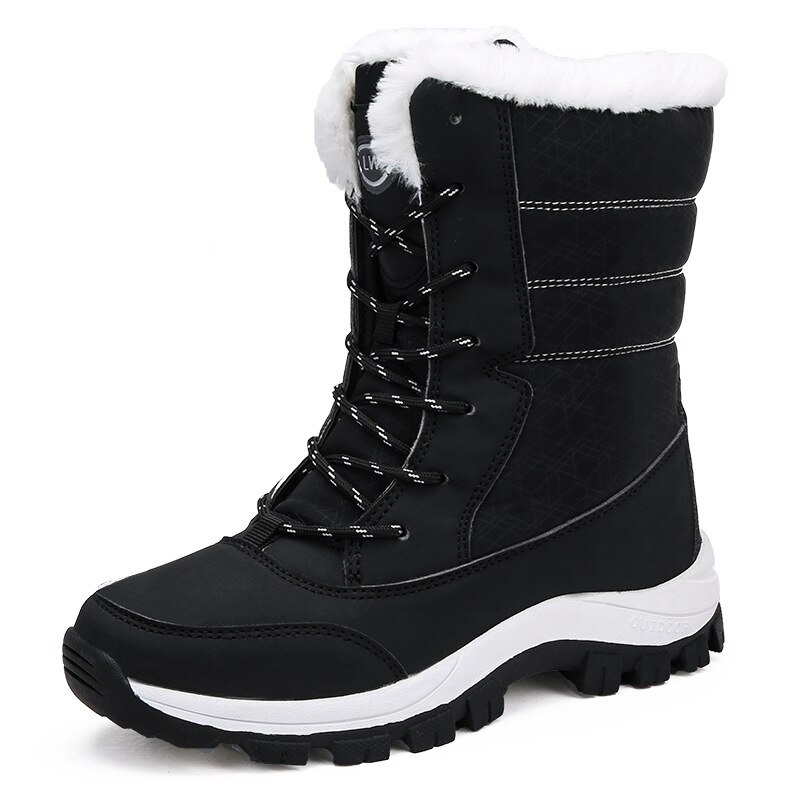 Winter Sneeuw Laarzen Vrouwen Verdikking Warme Pluche Enkellaarsjes Outdoor Antislip Platform Bont Snowboots Botas mujer Invierno