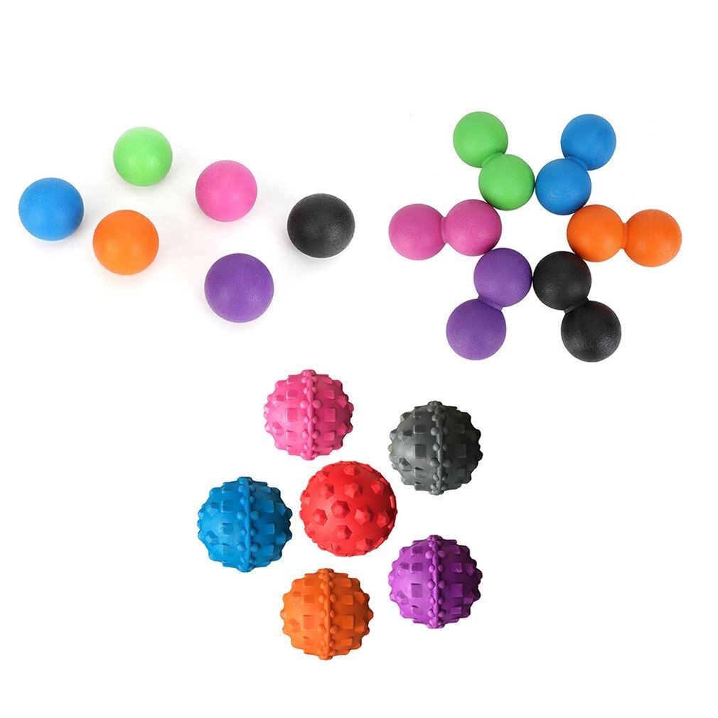 63mm Lacrosse Bal Fitness Massage Bal TPE Rubber Hockey Trigger Punt Ontspanning Zelf Massage Yoga Bal Training Fascia