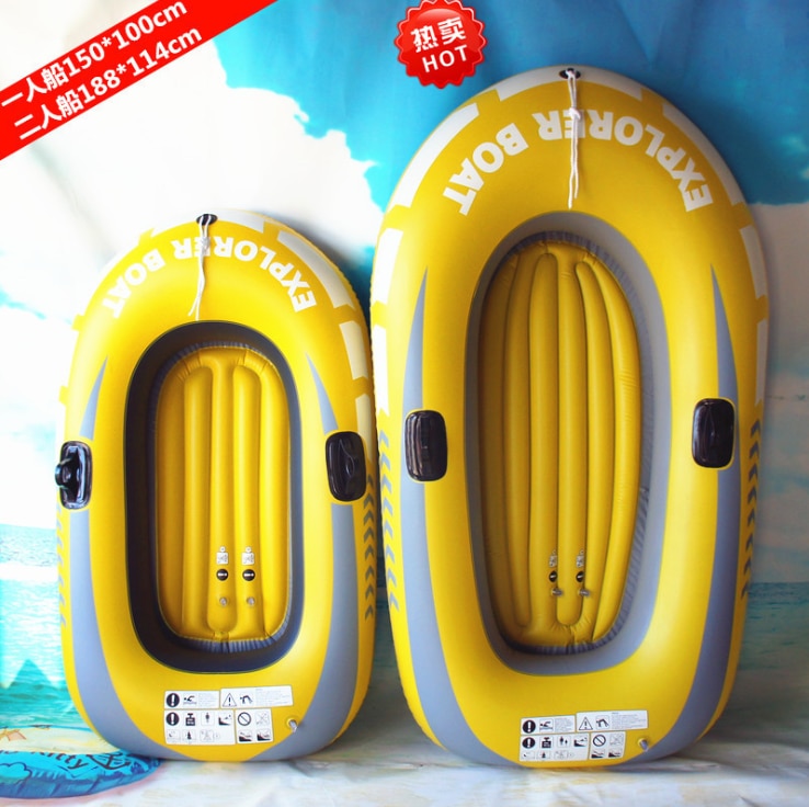 PVC inflatable boat fishing boat rubber boat PVC canoe thickened drift boat single seat boat double seat boat