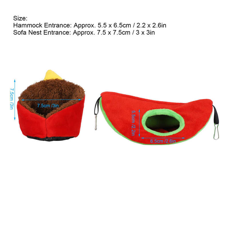 Zachte Betrouwbare Sterke Hamster Hangmat Duurzaam Hangmat Opknoping Bed Draagbare Voor Cavia Hamster Suiker Zweefvliegtuig Eekhoorns