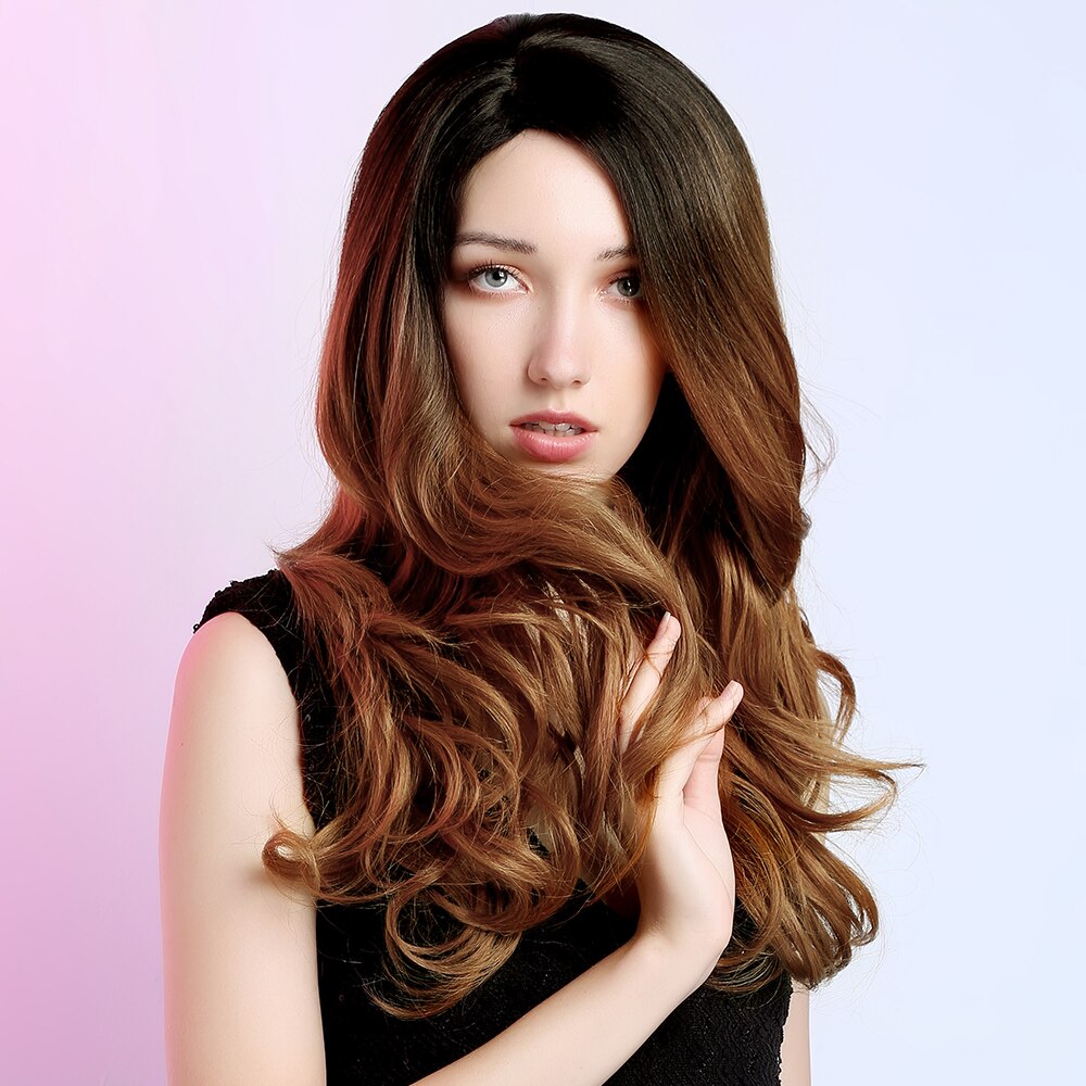 Peluca de pelo sintético de 20 "para mujer, Peluca de color negro, Gris, Morado, rizada, estilo Cosplay, X-TRESS: OM30