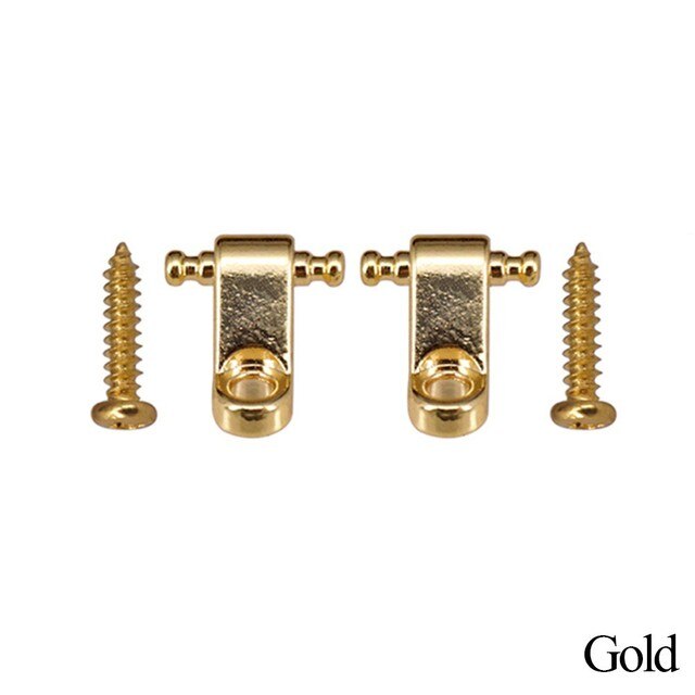 1 Pair Electric Guitar Roller String Trees Retainer Guides Buckles For Fenders ST TL Bass Parts Replacement Prevents Wear: Gold