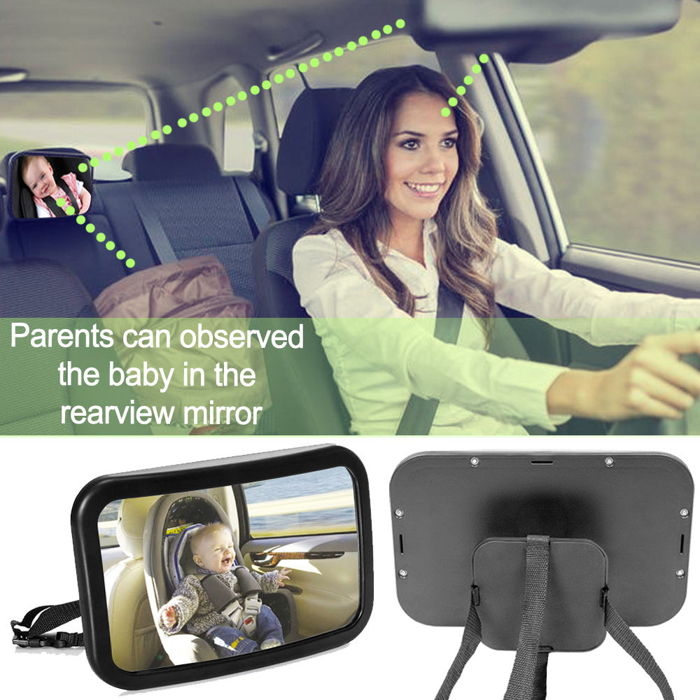 Justerbart bredt bilbagsæde spejl baby/barnesæde bil sikkerhedsspejl monitor hovedstøtte bil interiør styling