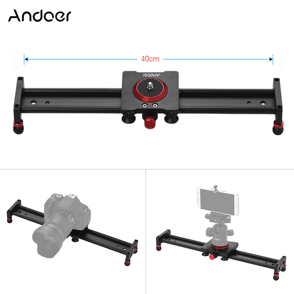 30cm 40cm 50cm Camera Track Slider Aluminum Alloy Damping Slider Track Video Stabilizer Rail Track Slider for DSLR Camcorder: 40cm