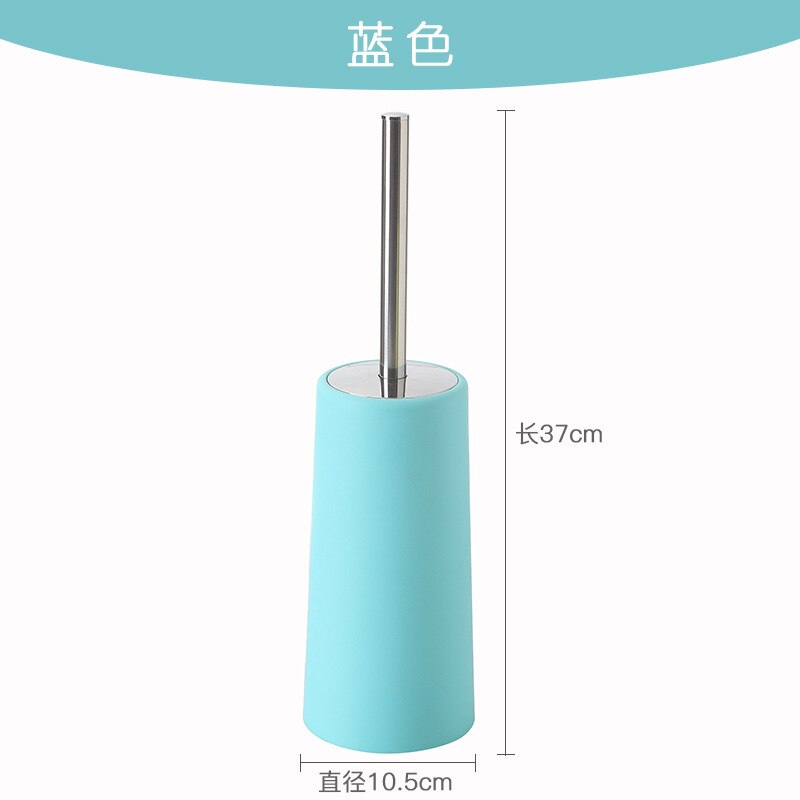 Bathroom toilet cleaning brush set stainless steel toilet brush plastic toilet brush holder home hotel bathroom cleaning tool: blue