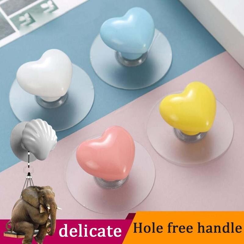 Schattige meubeldeurgreep schuifraam kunststof kast keukenknoppen handgrepen ponsvrije lade zelfklevende hardware hand  c2 o 3