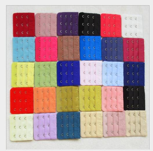 3pcs/lot 3 Rows 3 Hooks Bra Extenders Nylon Clasp Strap Women Bra Strap