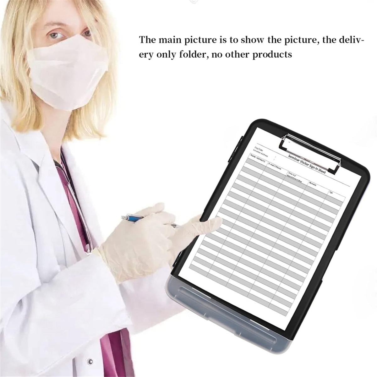 Clip Board Organizer Zwischen ablagen mit Speicher Pflege Zwischen ablage faltbare Datei Ordner Kunststoff Zwischen ablage (schwarz)