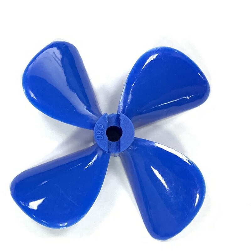 RC Boat 4X60mm Four Blades Paddle Nylon Boat Propeller Positive & Reverse Screw RC Boat Propeller Blue
